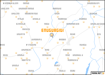 map of Enugu Agidi