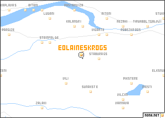 map of Eolaineskrogs