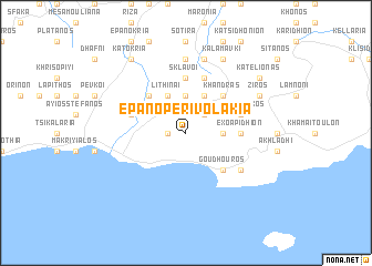 map of Epáno Perivolákia