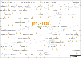 map of Épaux-Bézu