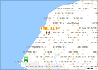 map of Épaville