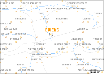 map of Épieds