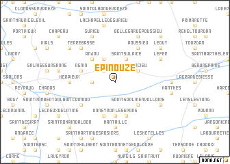 map of Épinouze