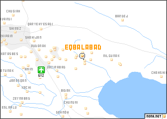 map of Eqbālābād