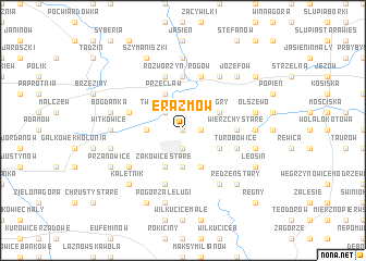 map of Erazmów