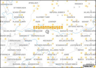 map of Erdmannhausen