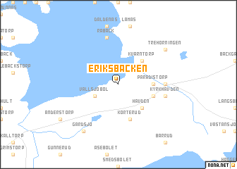 map of Eriksbacken