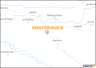 map of Erketinovskaya
