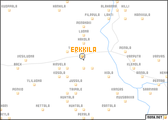 map of Erkkilä