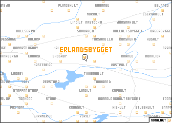 map of Erlandsbygget