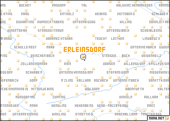 map of Erleinsdorf