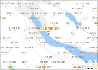 map of Erlenbach