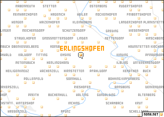 map of Erlingshofen