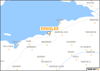 map of Ermişler
