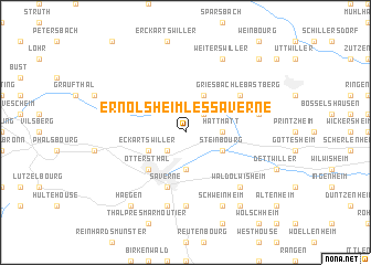 map of Ernolsheim- lès - Saverne