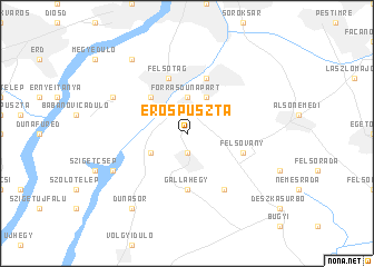 map of Erőspuszta