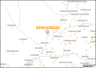 map of Ershidaogou