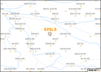 map of Ersla