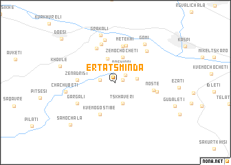 map of Ertʼatsminda