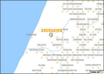 map of Ervedeira