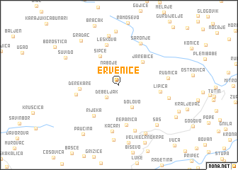 map of Ervenice