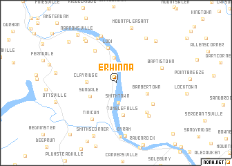 map of Erwinna