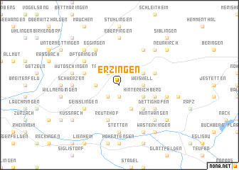 map of Erzingen