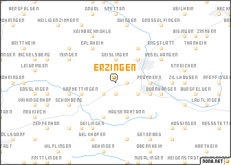 map of Erzingen