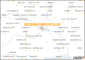 map of Erzsébetbányatelep