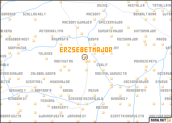 map of Erzsébetmajor