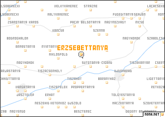 map of Erzsébettanya