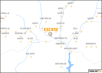 map of Escané