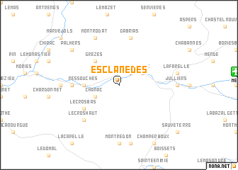 map of Esclanèdes