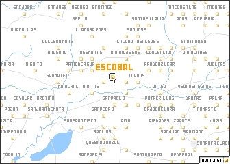 map of Escobal