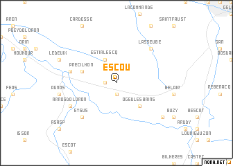 map of Escou