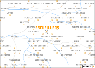 map of Escueillens