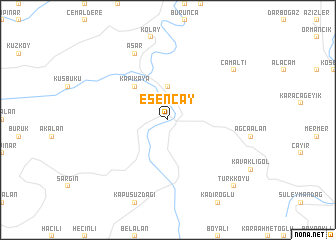 map of Esençay