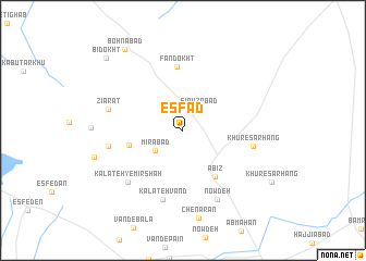 map of Esfād