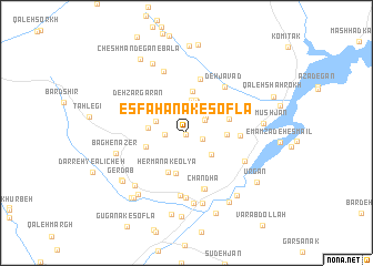 map of Eşfahānak-e Soflá
