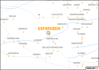 map of Esfarvarīn