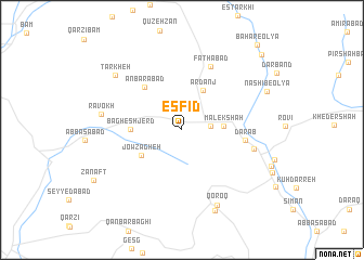 map of Esfīd