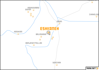 map of Eshkaneh