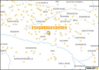 map of ‘Eshqābād-e Kohneh