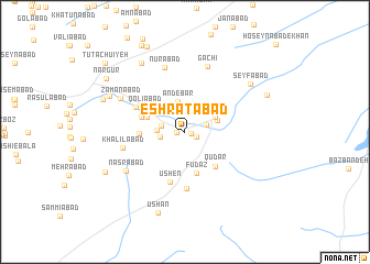 map of ‘Eshratābād