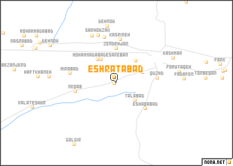 map of ‘Eshratābād