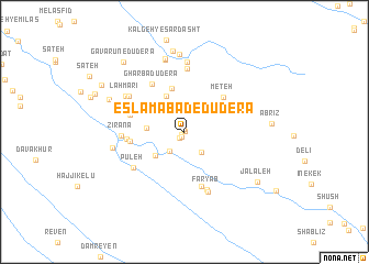map of Eslāmābād-e Dūderā\