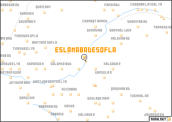 map of Eslāmābād-e Soflá