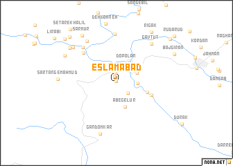 map of Eslāmābād