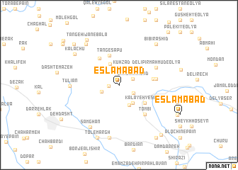 map of Eslāmābād