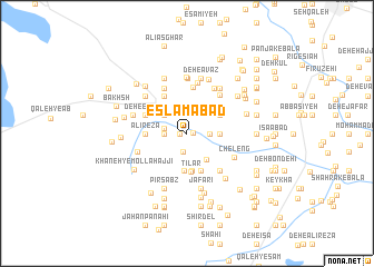 map of Eslāmābād